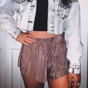 Forever 21 Dusty Rose Satin Shorts